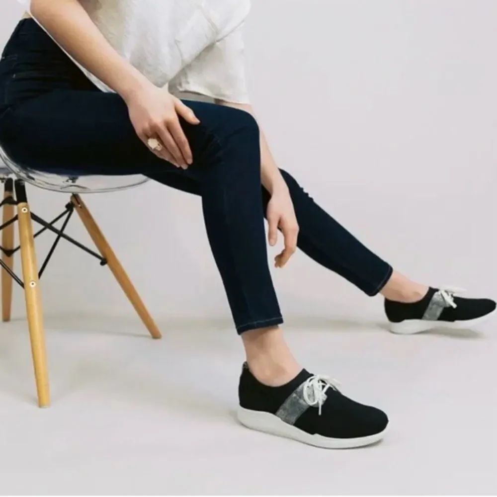 NEW Munro Womens Sandi Black Gray Sneakers Size 6.5